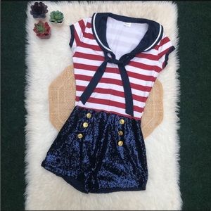 Spirit Sailor Sequin Romper Costume